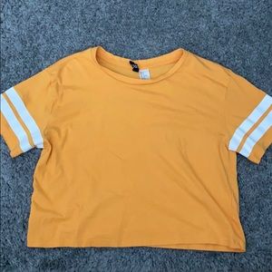 Gold cropped T-shirt